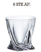 Krystal Quadro 6 whisky glasses from Bohemia
